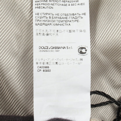 ブルゾン ドット レーヨン コットン シルク オフホワイト ダークブラウン ドルチェアンドガッバーナ アウター DOLCE&GABBANA