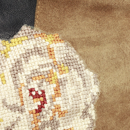 ジャケット 刺繍 レザー ダークネイビー マルチカラー フード付き ドルチェアンドガッバーナ アウター DOLCE&GABBANA