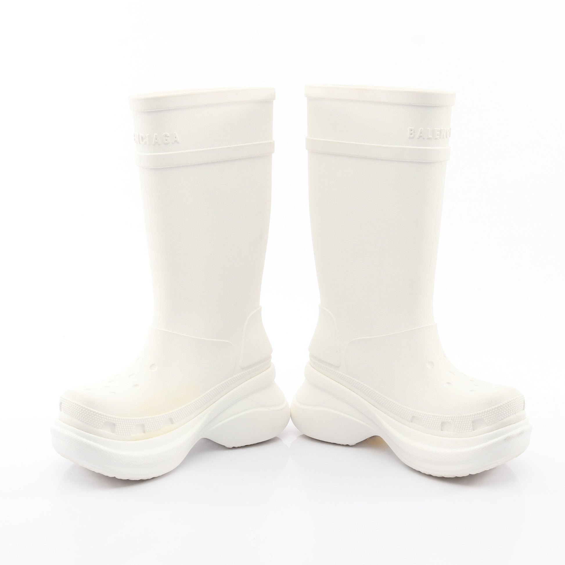 BALENCIAGA × crocs レインシューズ ラバー ホワイト バレンシアガ シューズ BALENCIAGA