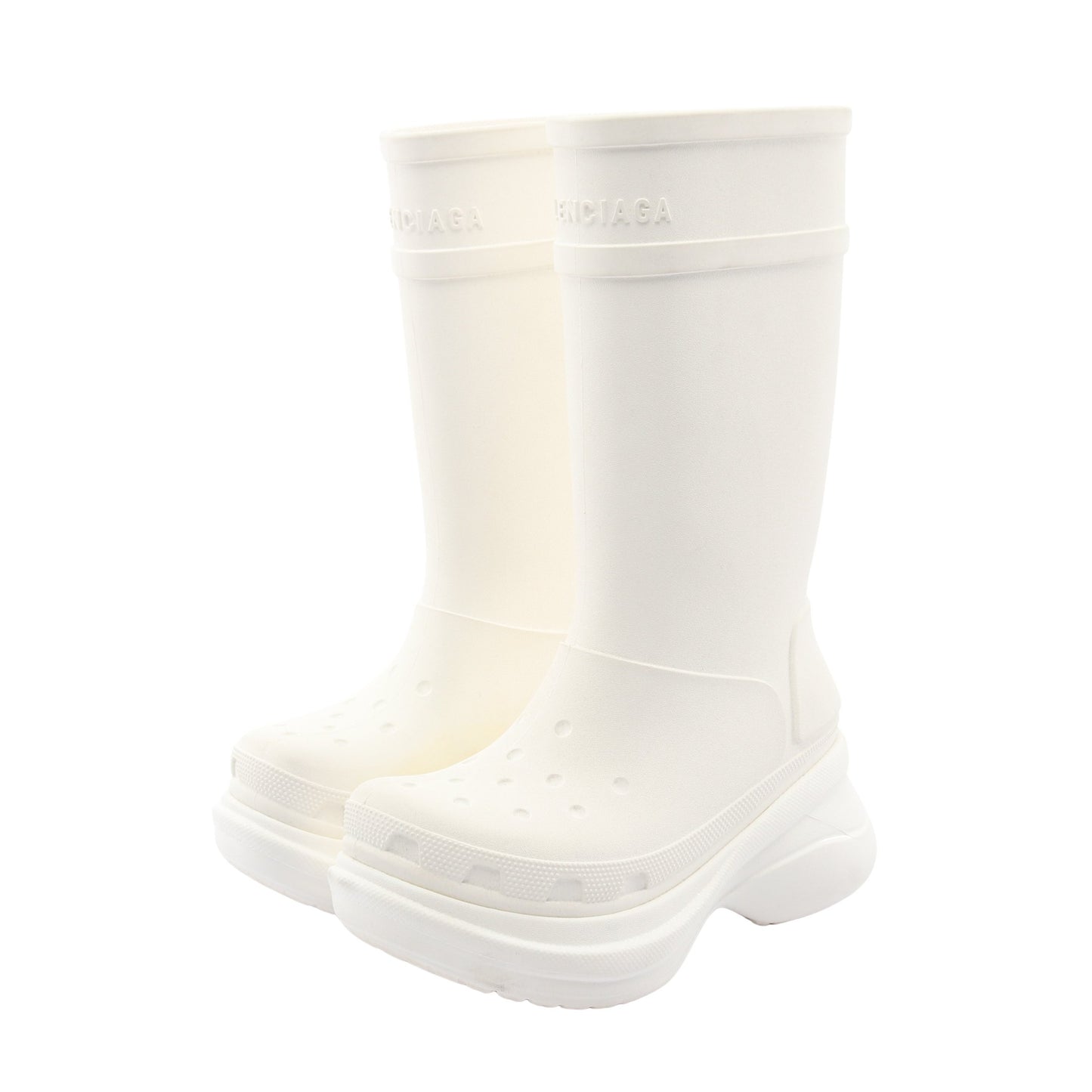 BALENCIAGA × crocs レインシューズ ラバー ホワイト バレンシアガ シューズ BALENCIAGA