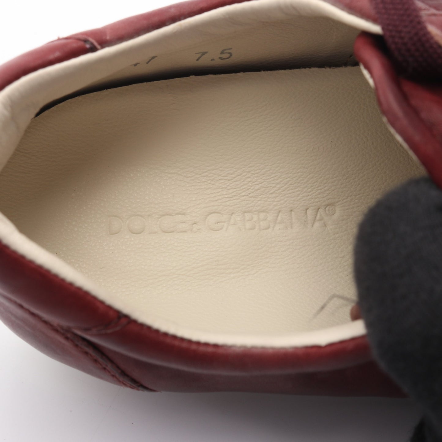スニーカー レザー ボルドー ドルチェアンドガッバーナ シューズ DOLCE&GABBANA