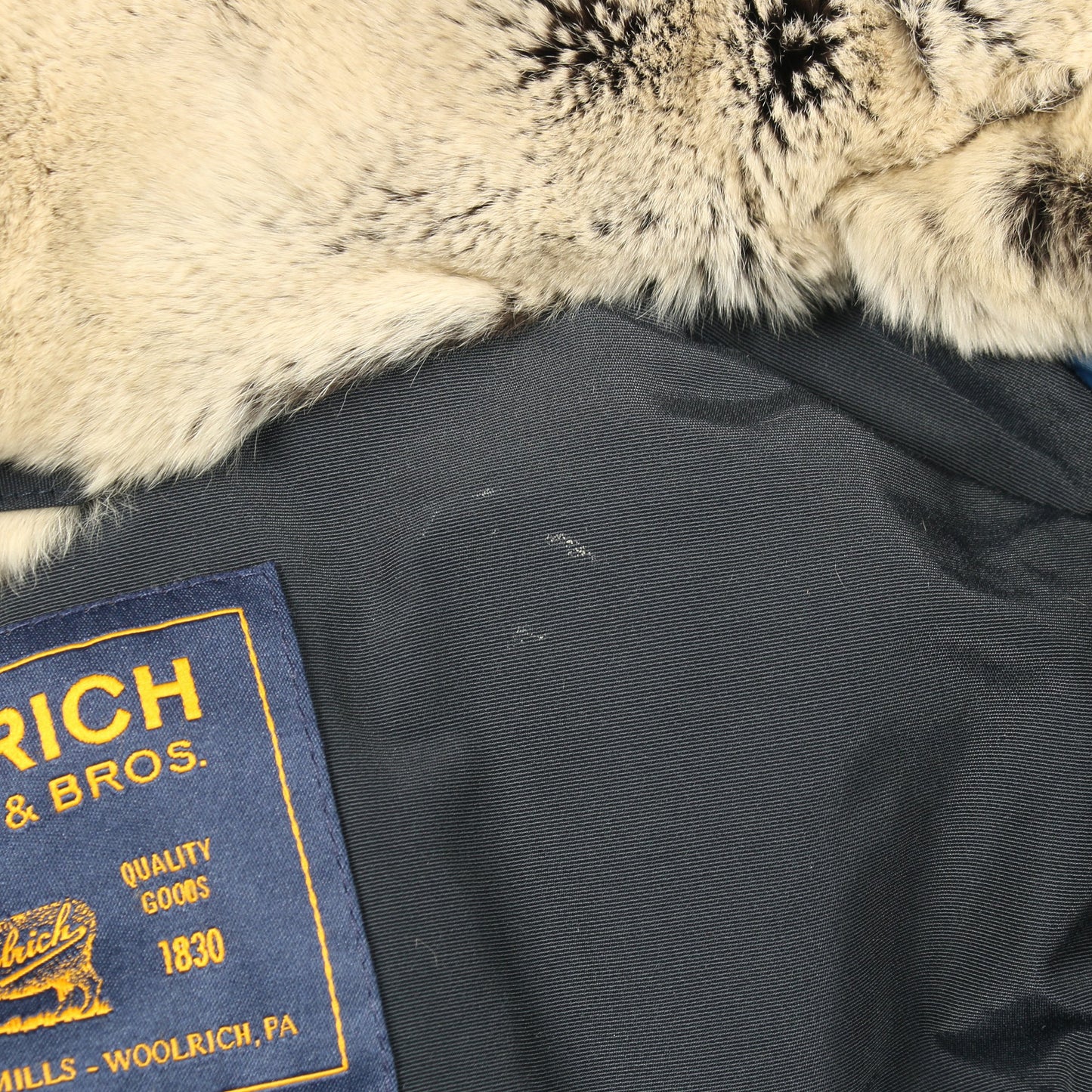ダウンコート コットン ラビットファー ネイビー ウールリッチ アウター WOOLRICH
