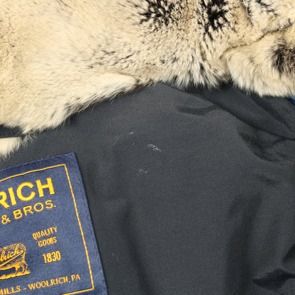 ダウンコート コットン ラビットファー ネイビー ウールリッチ アウター WOOLRICH