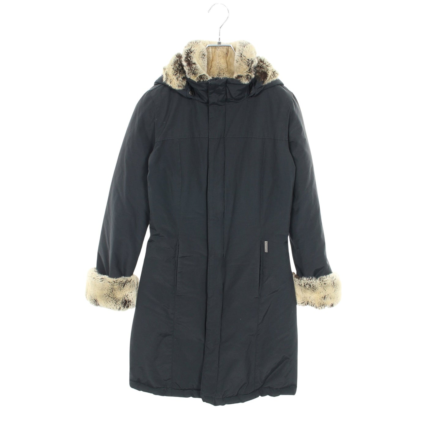 ダウンコート コットン ラビットファー ネイビー ウールリッチ アウター WOOLRICH