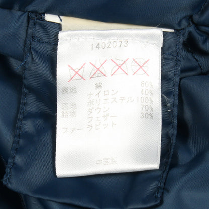 ダウンコート コットン ラビットファー ネイビー ウールリッチ アウター WOOLRICH