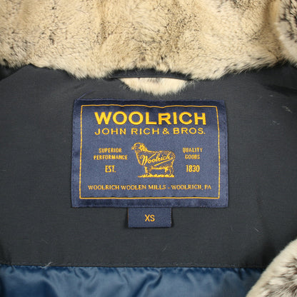 ダウンコート コットン ラビットファー ネイビー ウールリッチ アウター WOOLRICH