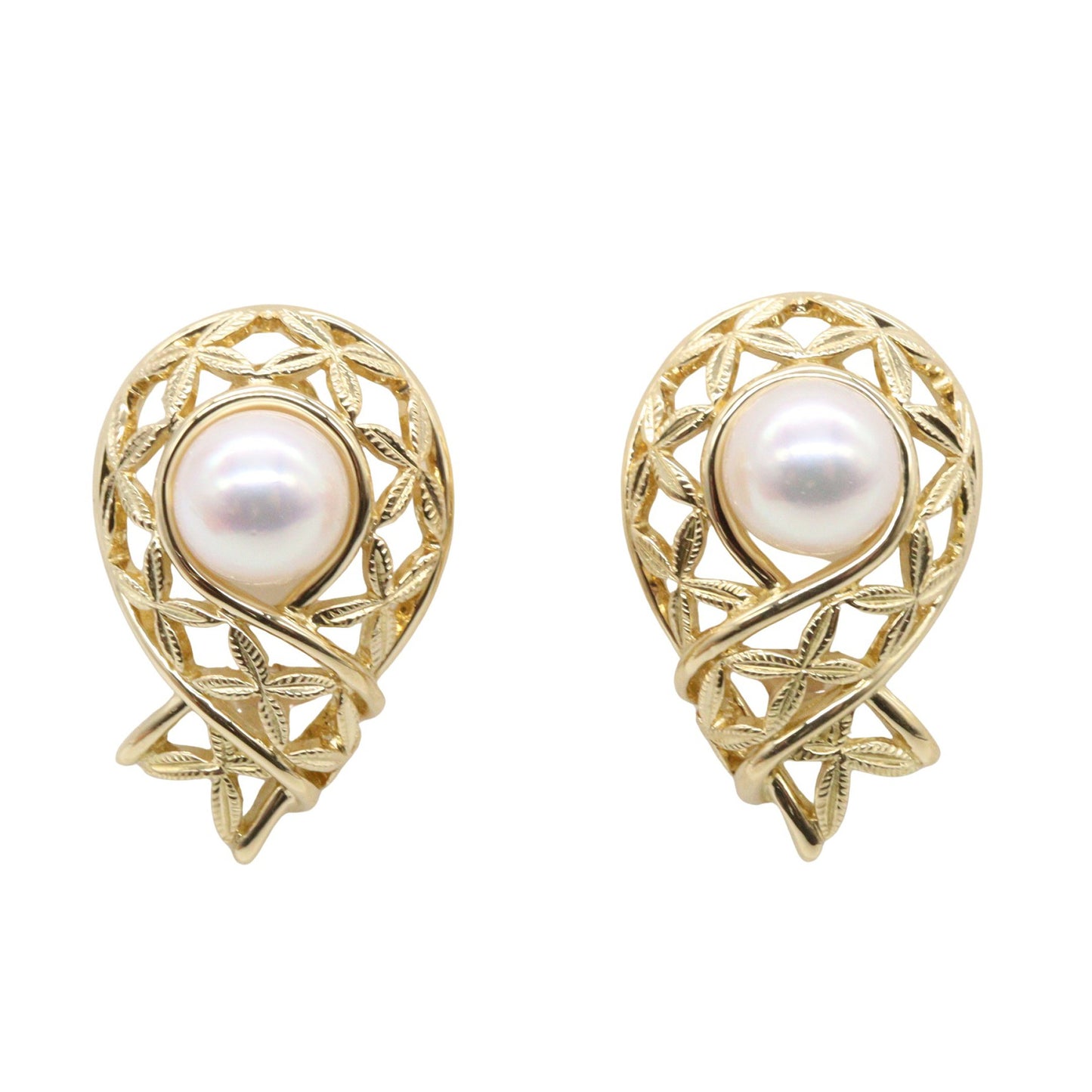 パール イヤリング イヤリング K18YG パール イエローゴールド ホワイト ミキモト アクセサリー MIKIMOTO