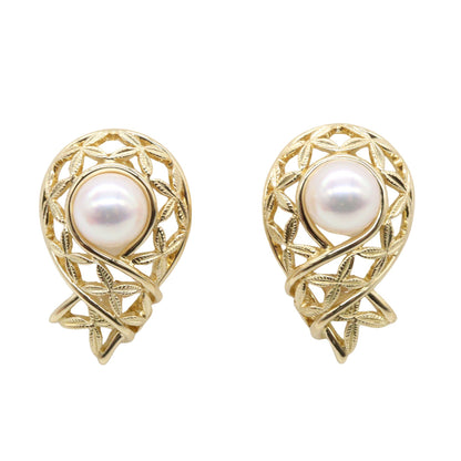 パール イヤリング イヤリング K18YG パール イエローゴールド ホワイト ミキモト アクセサリー MIKIMOTO
