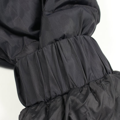 ダウンジャケット 総柄 ナイロン ブラック フード付き エムエスジーエム