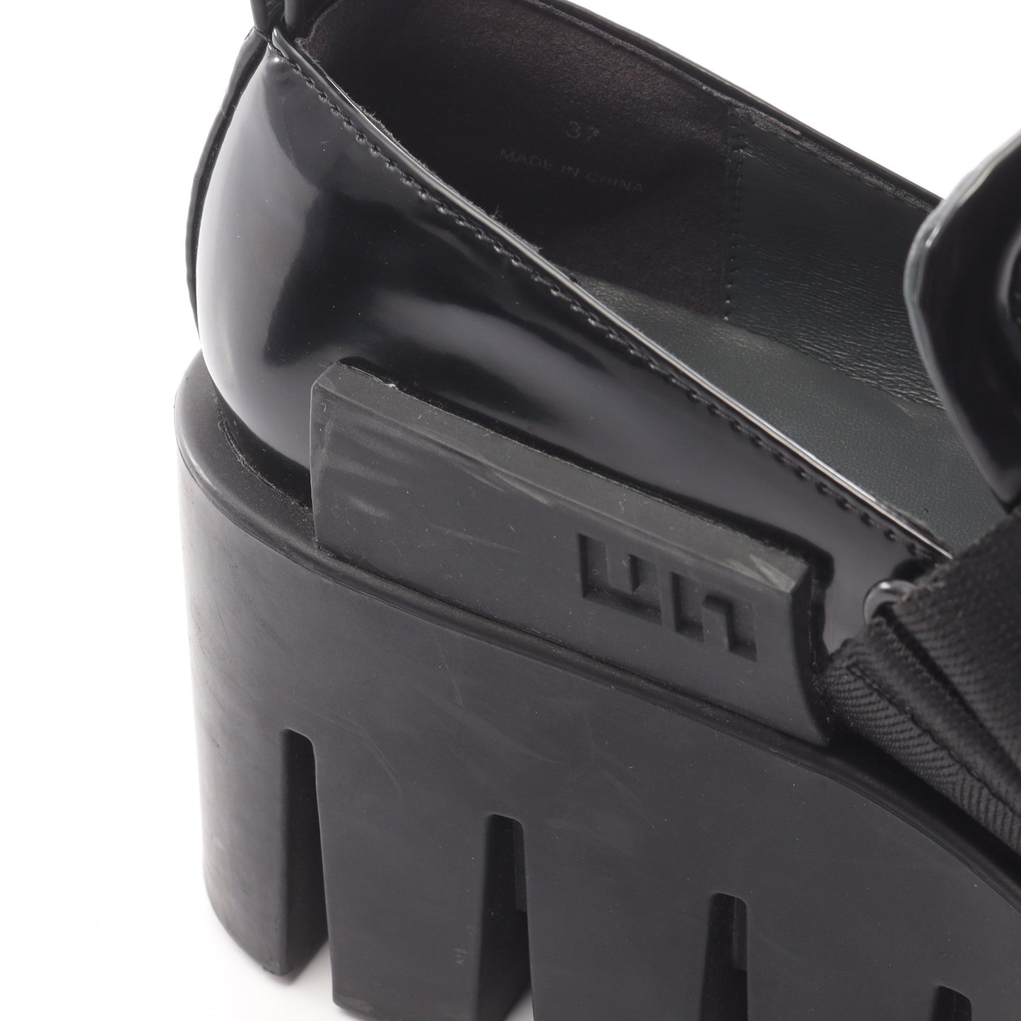 Glip Trooper Lo ローファー エナメルレザー ブラック 厚底 ユナイテッドヌード シューズ UNITED NUDE