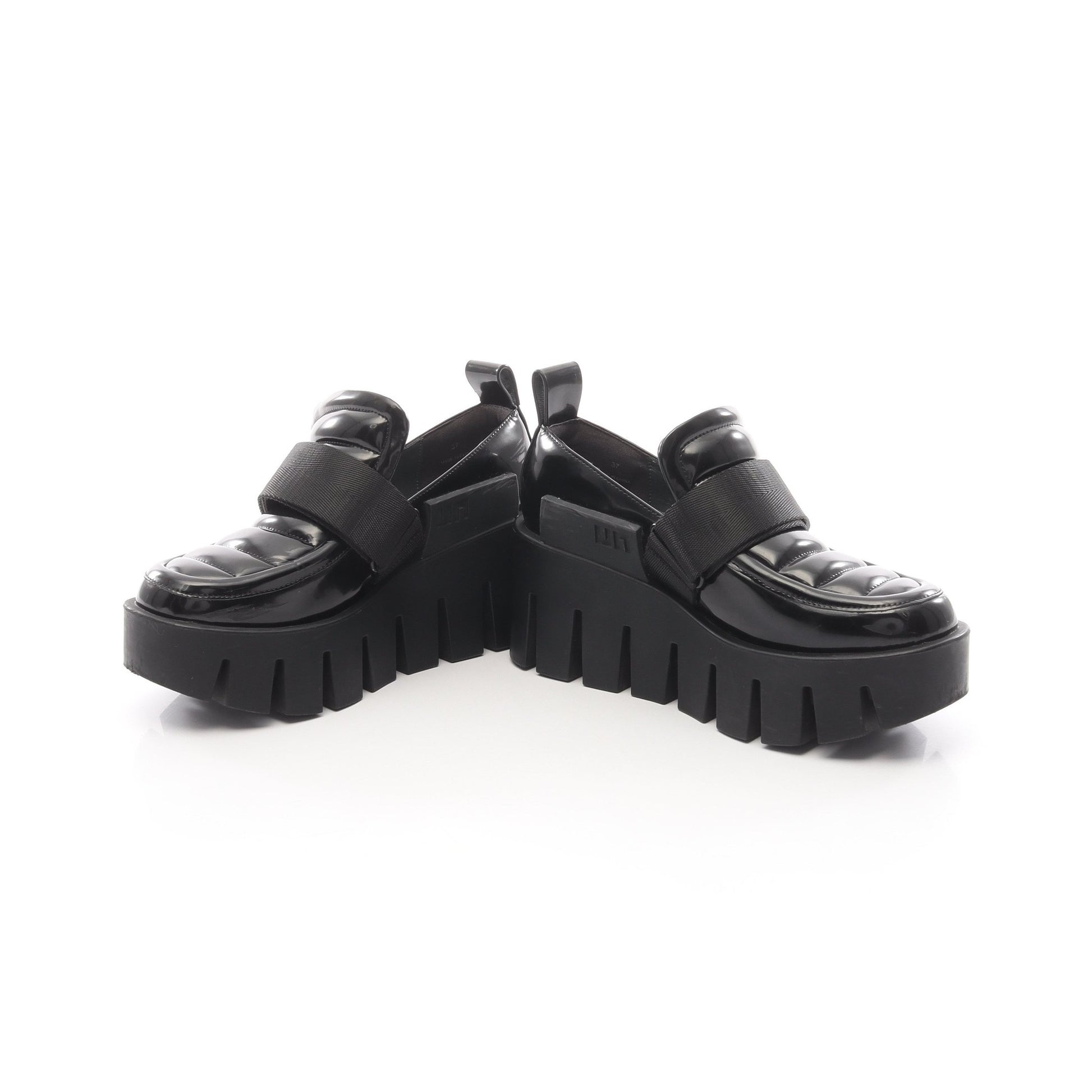 Glip Trooper Lo ローファー エナメルレザー ブラック 厚底 ユナイテッドヌード シューズ UNITED NUDE