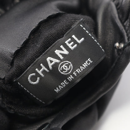 ココマーク フリル 手袋 グローブ ラムスキン ブラック シャネル 財布・小物 CHANEL