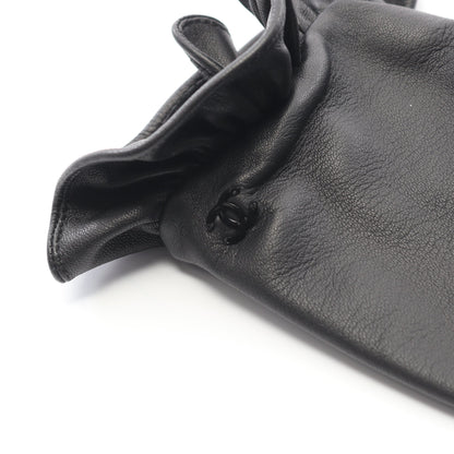 ココマーク フリル 手袋 グローブ ラムスキン ブラック シャネル 財布・小物 CHANEL