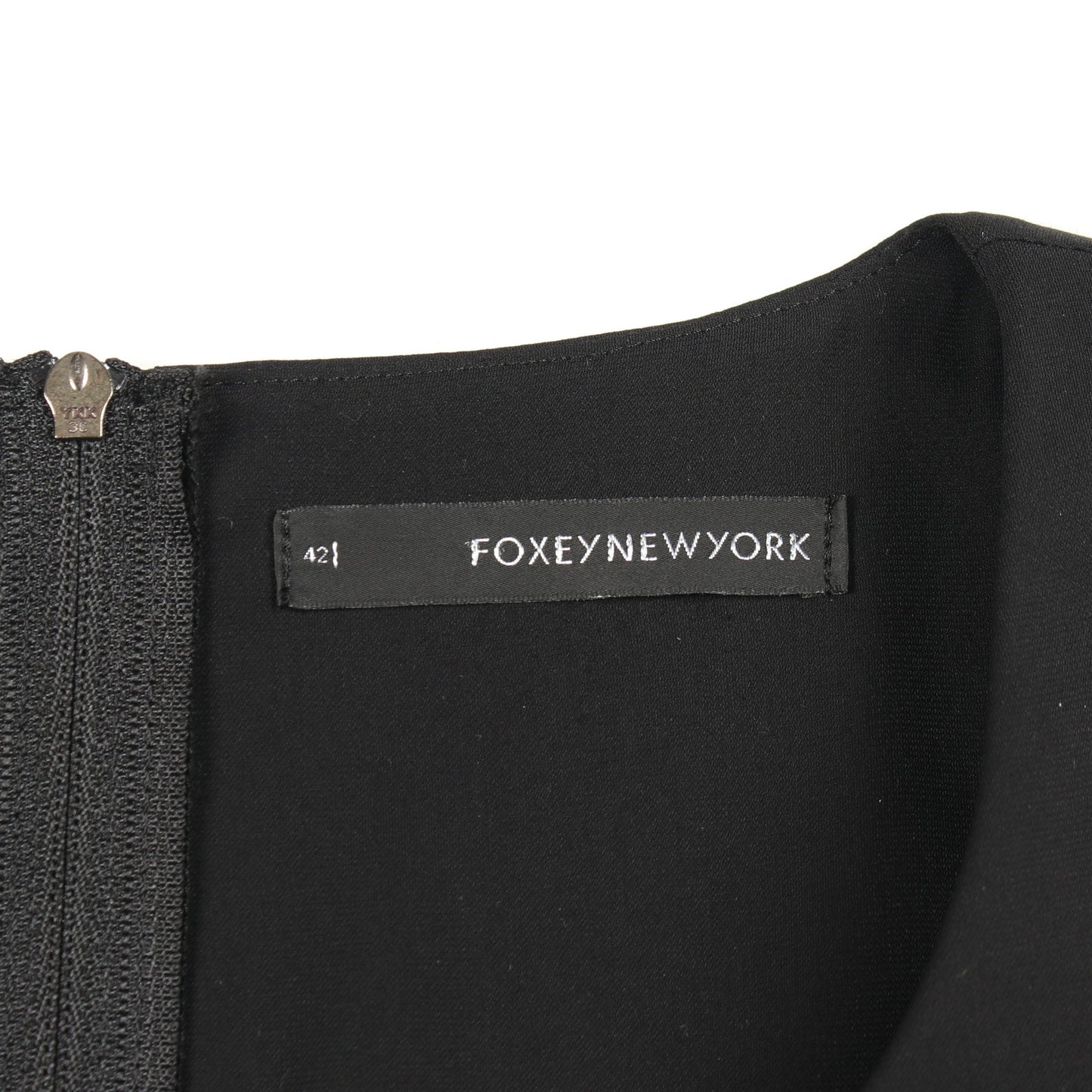 リボン ワンピース ノースリーブ ブラック フォクシーニューヨーク ワンピース FOXEY NEW YORK