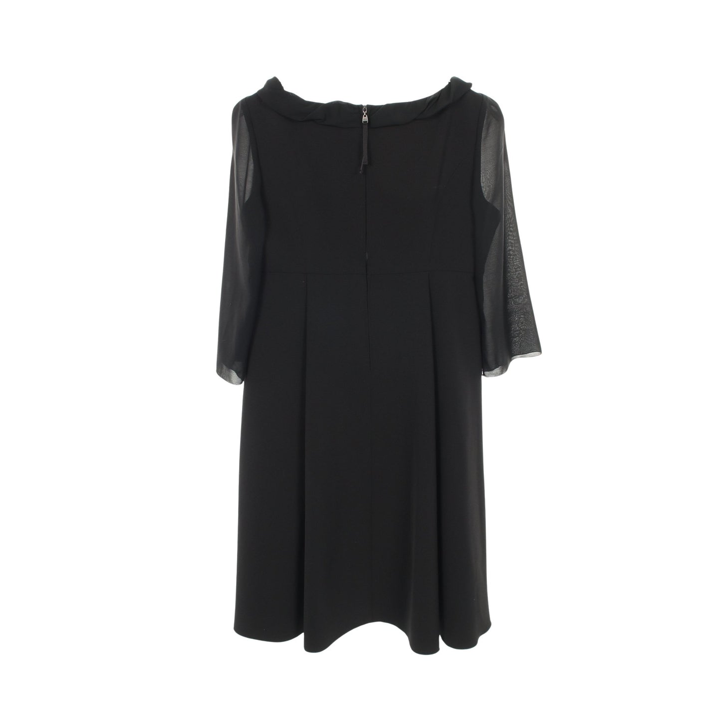 ワンピース ブラック 袖シフォン切替 フォクシーニューヨーク ワンピース FOXEY NEW YORK