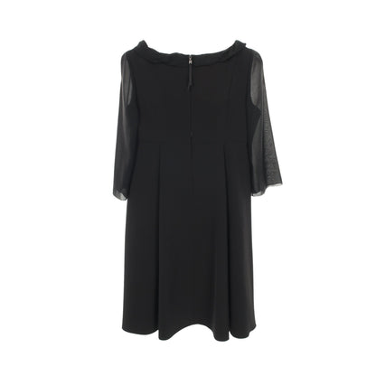 ワンピース ブラック 袖シフォン切替 フォクシーニューヨーク ワンピース FOXEY NEW YORK