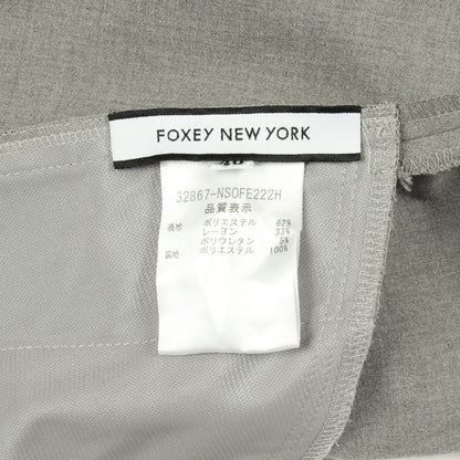 タキシードラップ ワンピース ノースリーブ レーヨン グレー フォクシーニューヨーク ワンピース FOXEY NEW YORK