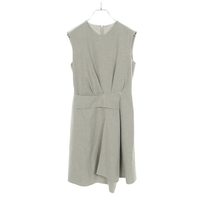 タキシードラップ ワンピース ノースリーブ レーヨン グレー フォクシーニューヨーク ワンピース FOXEY NEW YORK