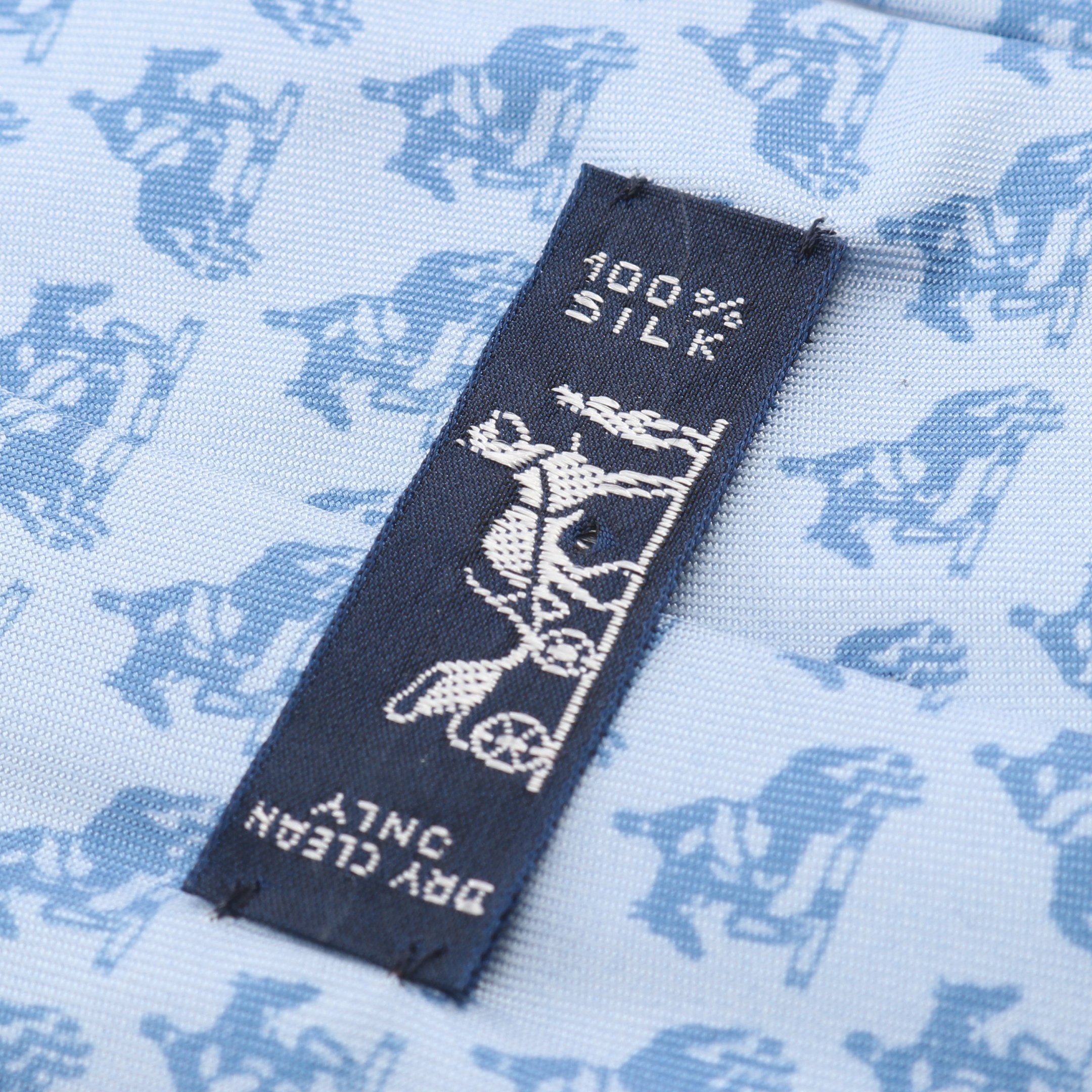 ネクタイ 馬柄 シルク ライトブルー エルメス – RECLO