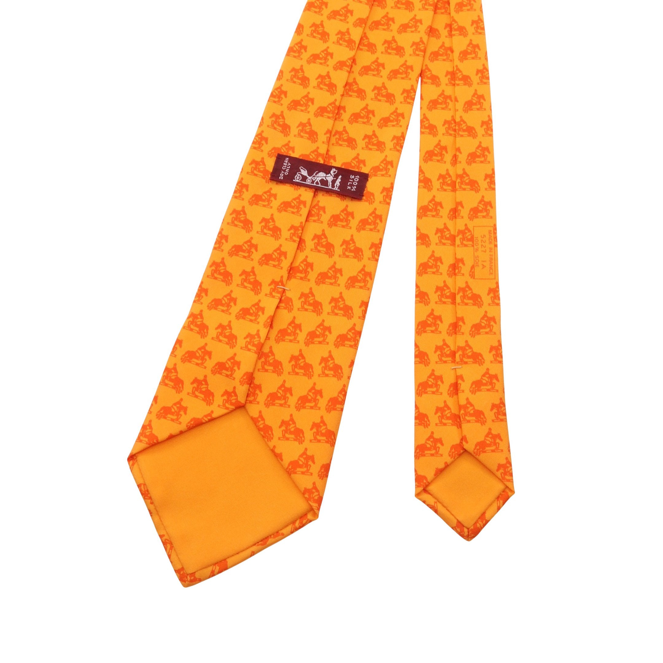 ネクタイ 馬柄 シルク オレンジ エルメス – RECLO