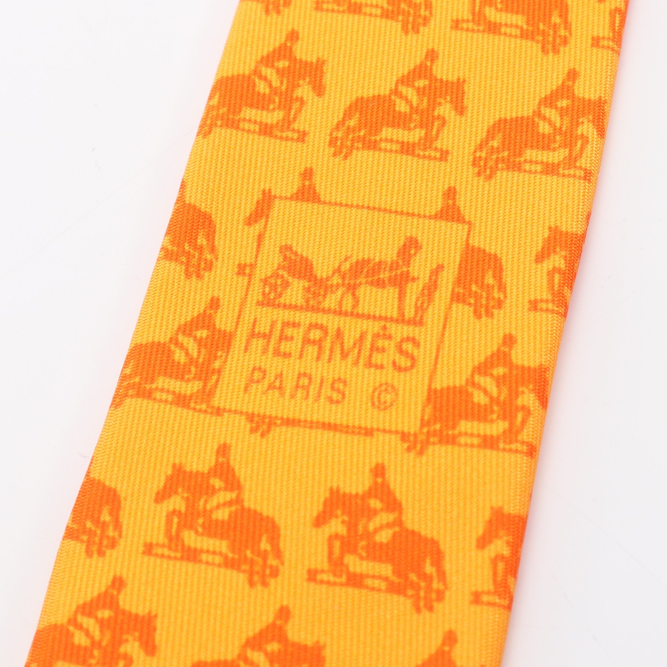 ネクタイ 馬柄 シルク オレンジ エルメス – RECLO