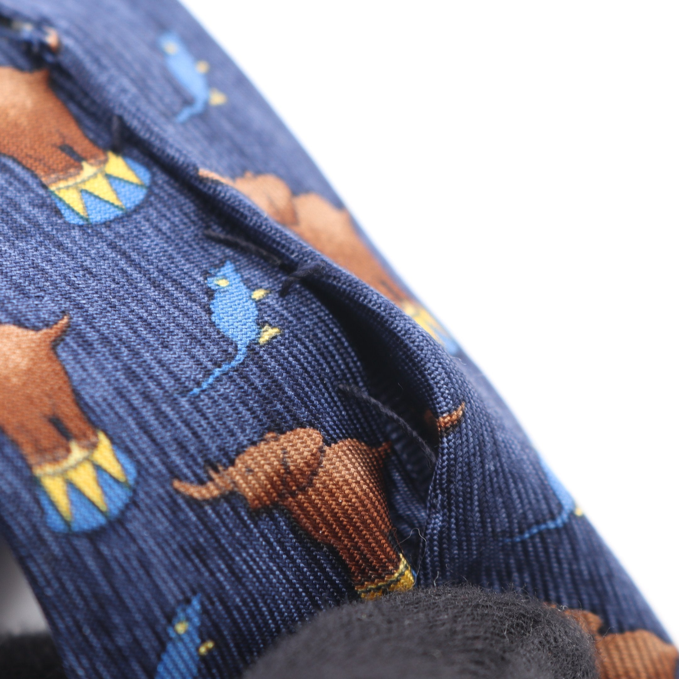 ネクタイ 総柄 シルク ネイビー ブラウン エルメス – RECLO