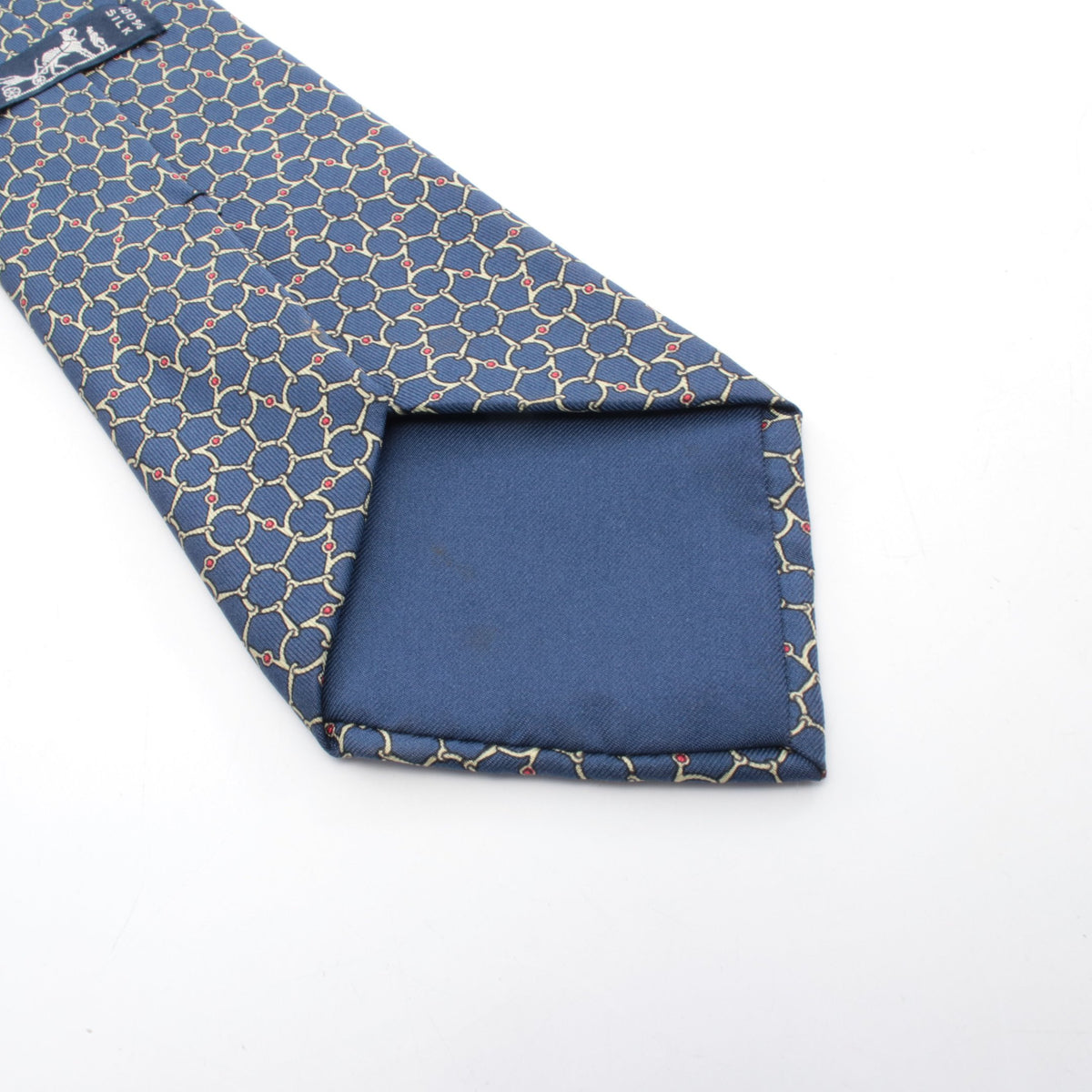 ネクタイ チェーン柄 シルク ネイビー エルメス 財布・小物 HERMES