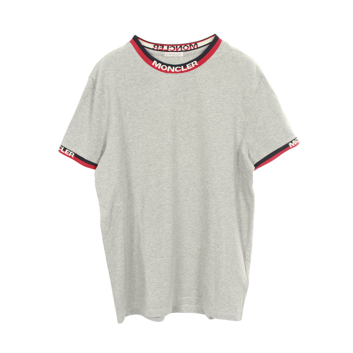 半袖Tシャツ クルーネック コットン グレー ネイビー レッド モンクレール トップス MONCLER