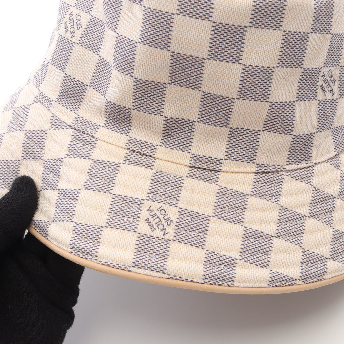 ボブ ダミエ アズール ハット コットン ホワイト ライトグレー ルイヴィトン 財布・小物 LOUIS VUITTON