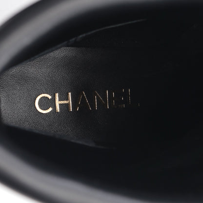 ココマーク Wチェーン ショート ブーツ レザー ブラック 25AW シャネル シューズ CHANEL
