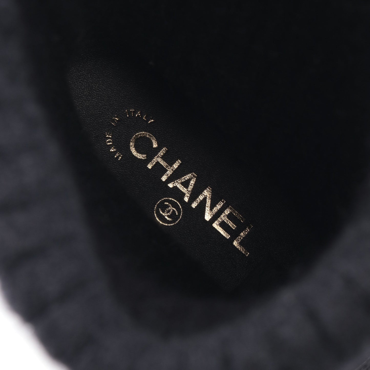 ココマーク ブーツ ニットファブリック レザー エナメルレザー ブラック シャネル シューズ CHANEL
