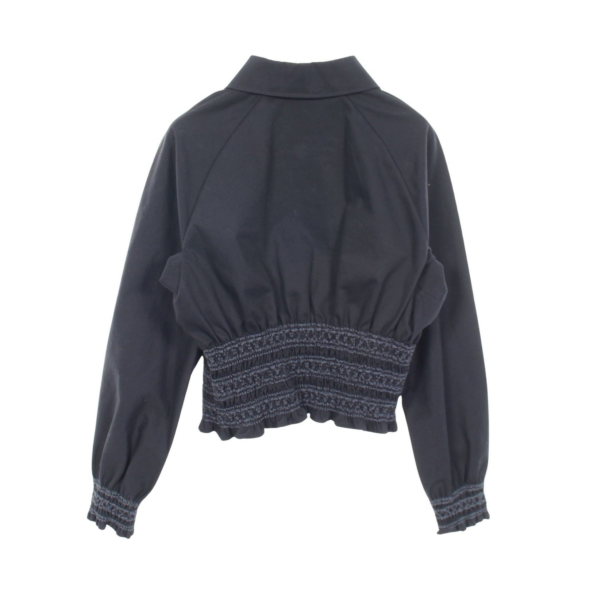 スモッキング ジャケット コットン ネイビー エルメス アウター HERMES