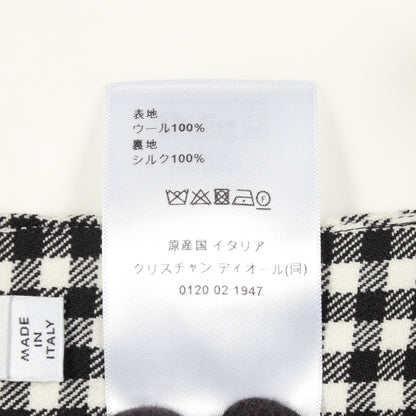 ショート パンツ ギンガムチェック ウール ブラック ホワイト クリスチャンディオール ボトムス Christian Dior