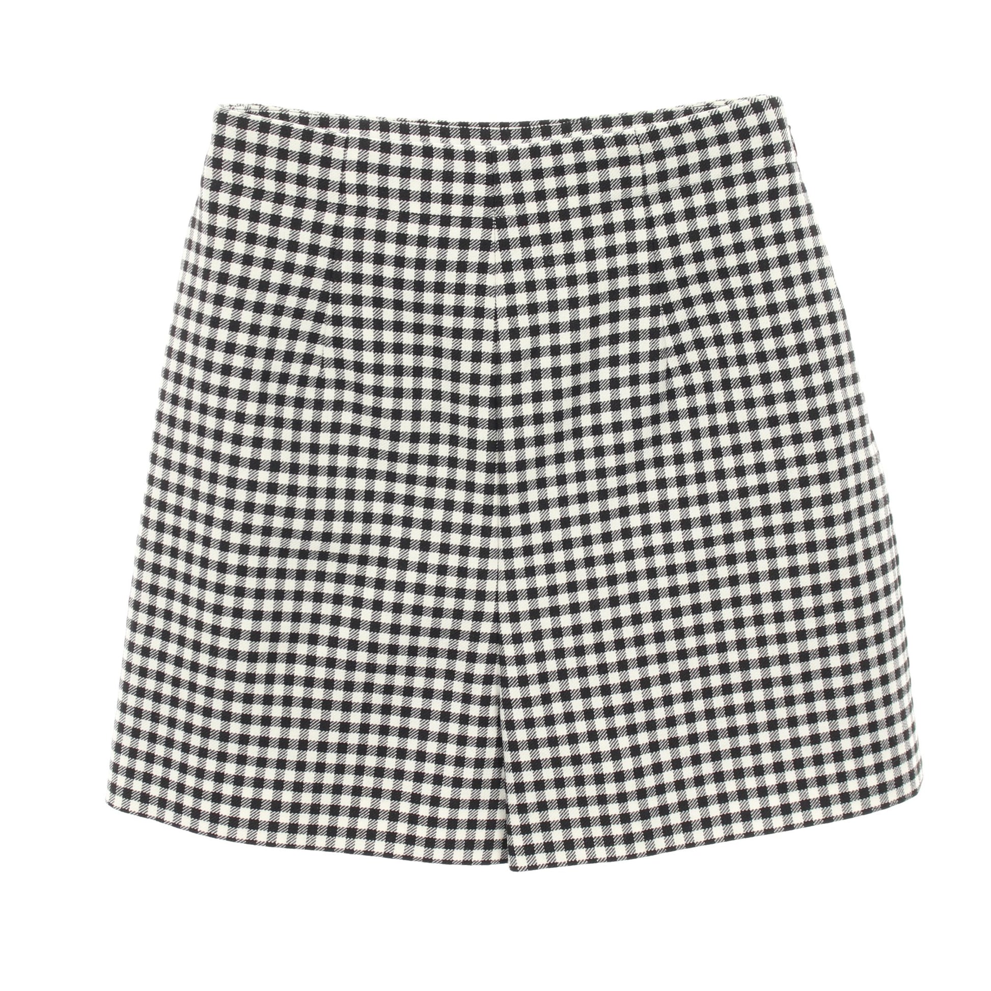ショート パンツ ギンガムチェック ウール ブラック ホワイト クリスチャンディオール ボトムス Christian Dior