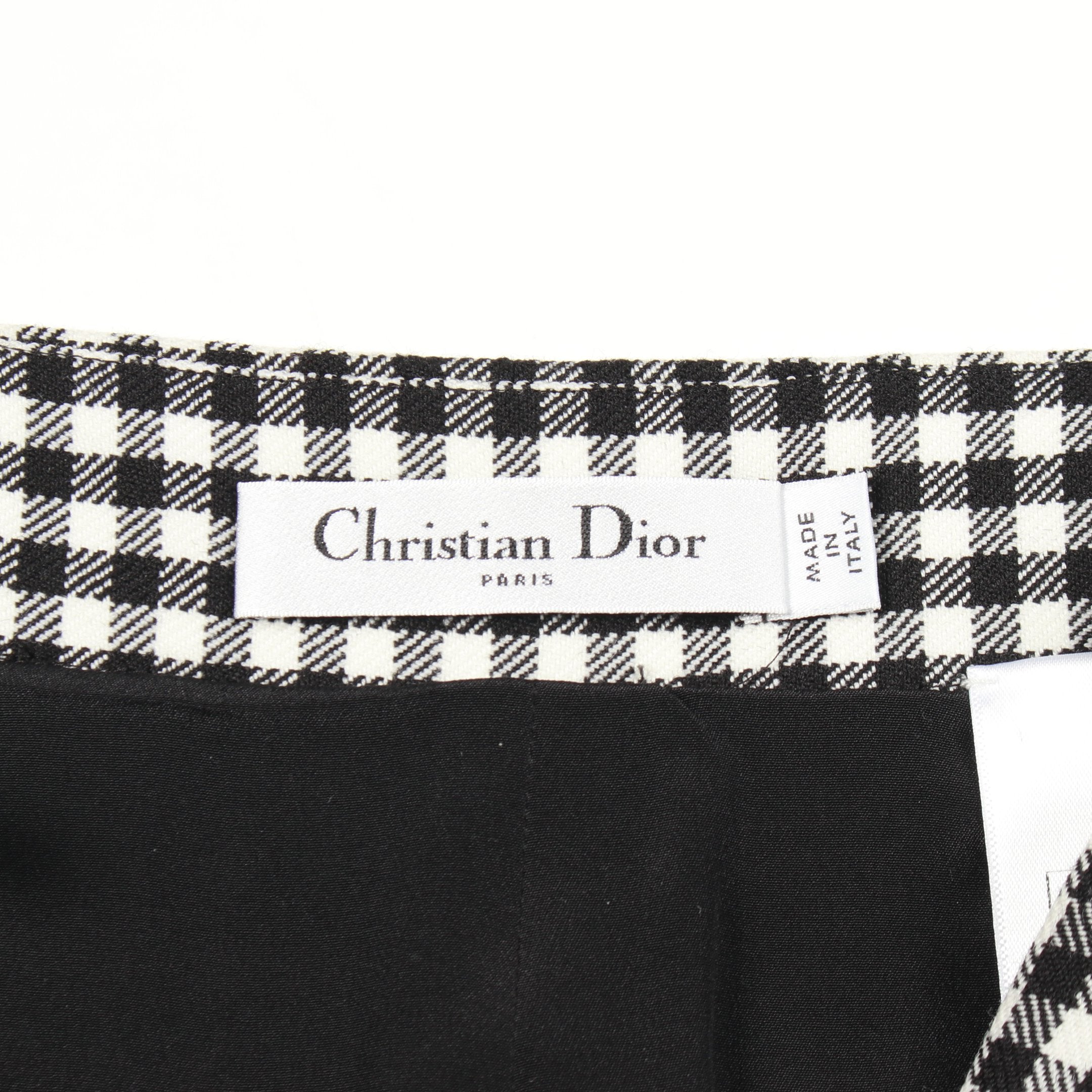 ショート パンツ ギンガムチェック ウール ブラック ホワイト