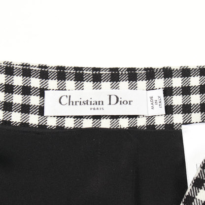 ショート パンツ ギンガムチェック ウール ブラック ホワイト クリスチャンディオール ボトムス Christian Dior