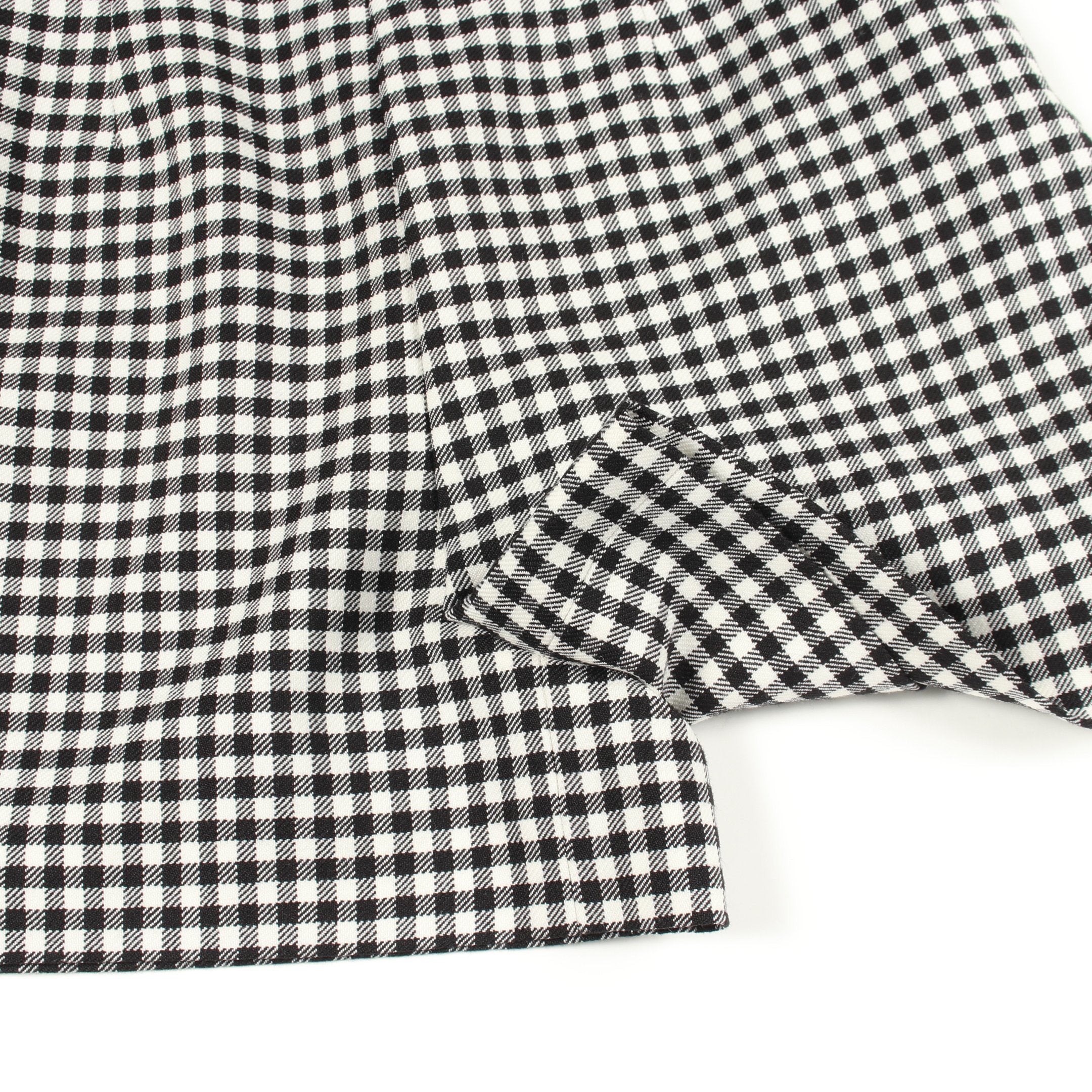 ショート パンツ ギンガムチェック ウール ブラック ホワイト