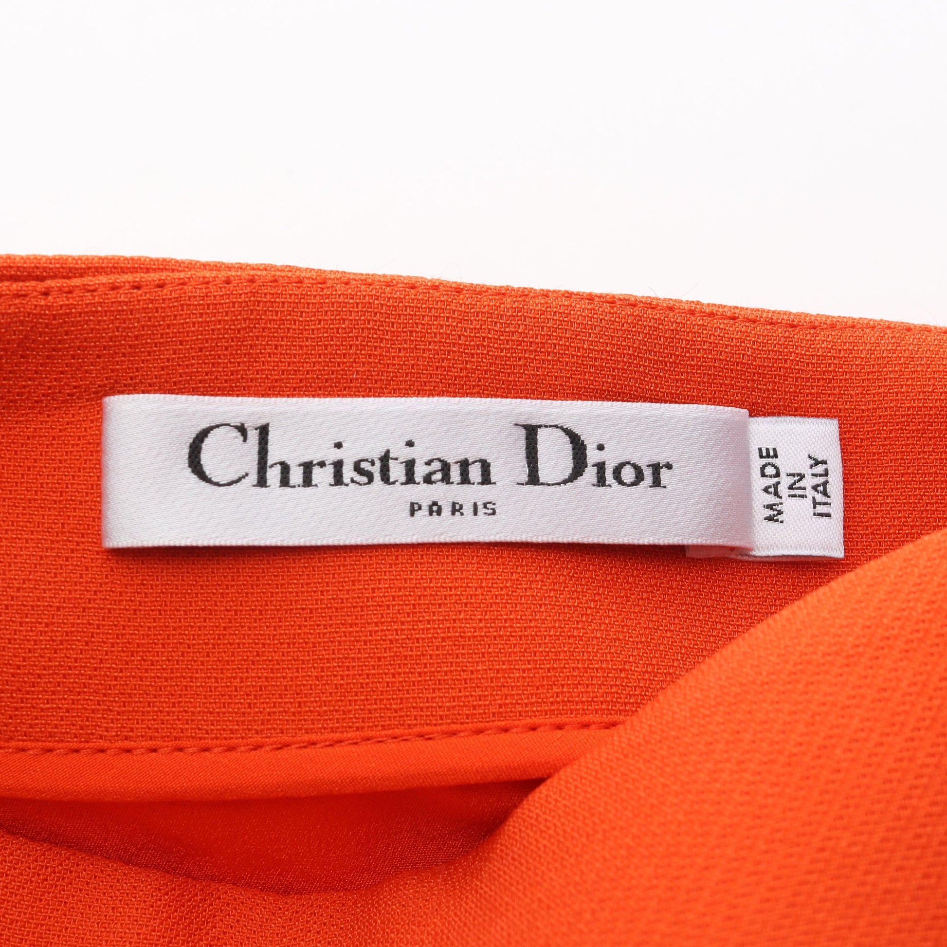スカート ウール シルク オレンジ クリスチャンディオール ボトムス Christian Dior