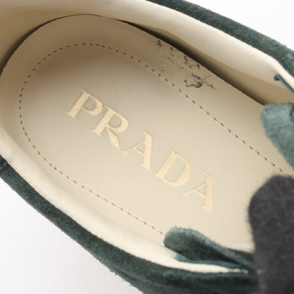 トライアングルロゴ ローカットスニーカー スエード ダークグリーン プラダ シューズ PRADA