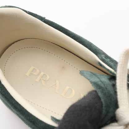 トライアングルロゴ ローカットスニーカー スエード ダークグリーン プラダ シューズ PRADA