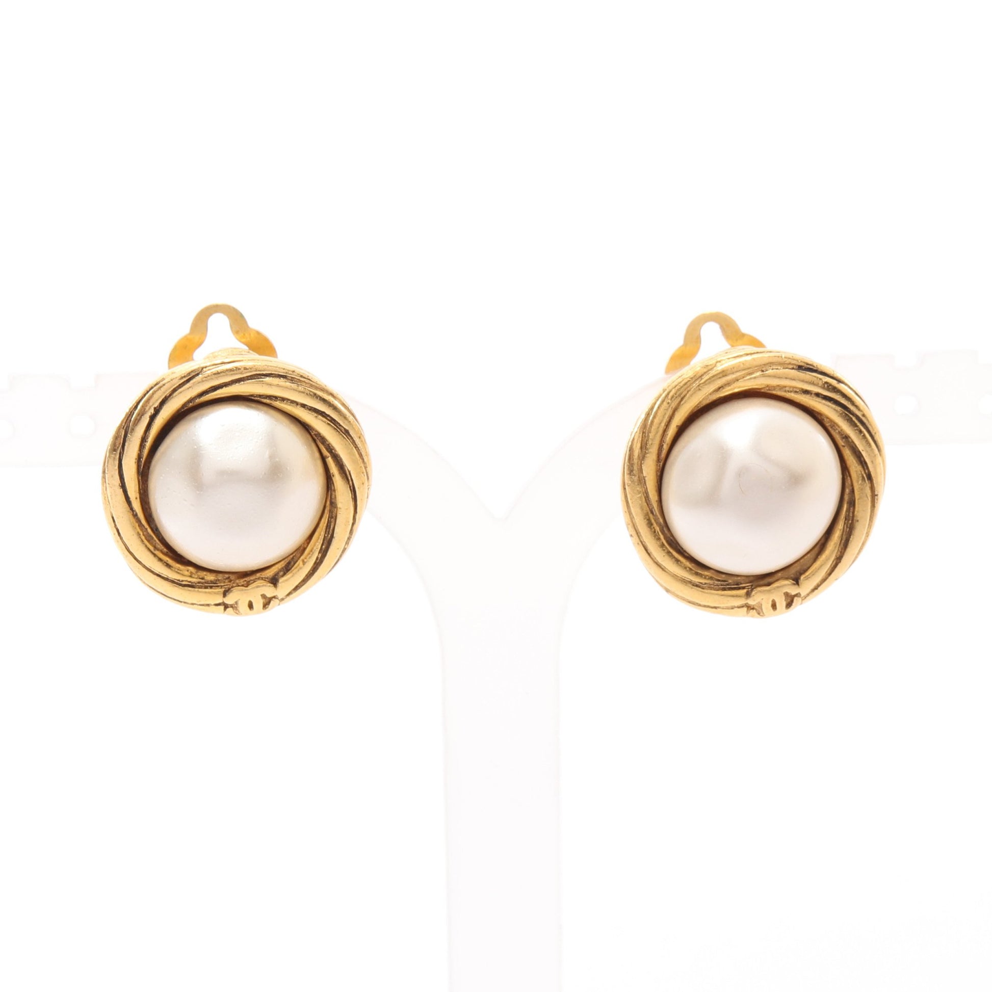 イヤリング GP フェイクパール ゴールド 93P シャネル アクセサリー CHANEL
