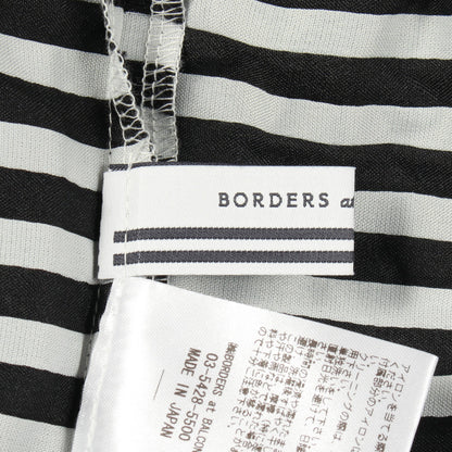 BODER TIERED TOP カットソー ブラック トップス 長袖 ボーダー コットン ブラック ホワイト 切替 ボーダーズアットバルコニー トップス BORDERS at BALCONY