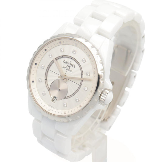 J12-365 メンズ 腕時計 自動巻き セラミック ダイヤモンド シルバー シャネル