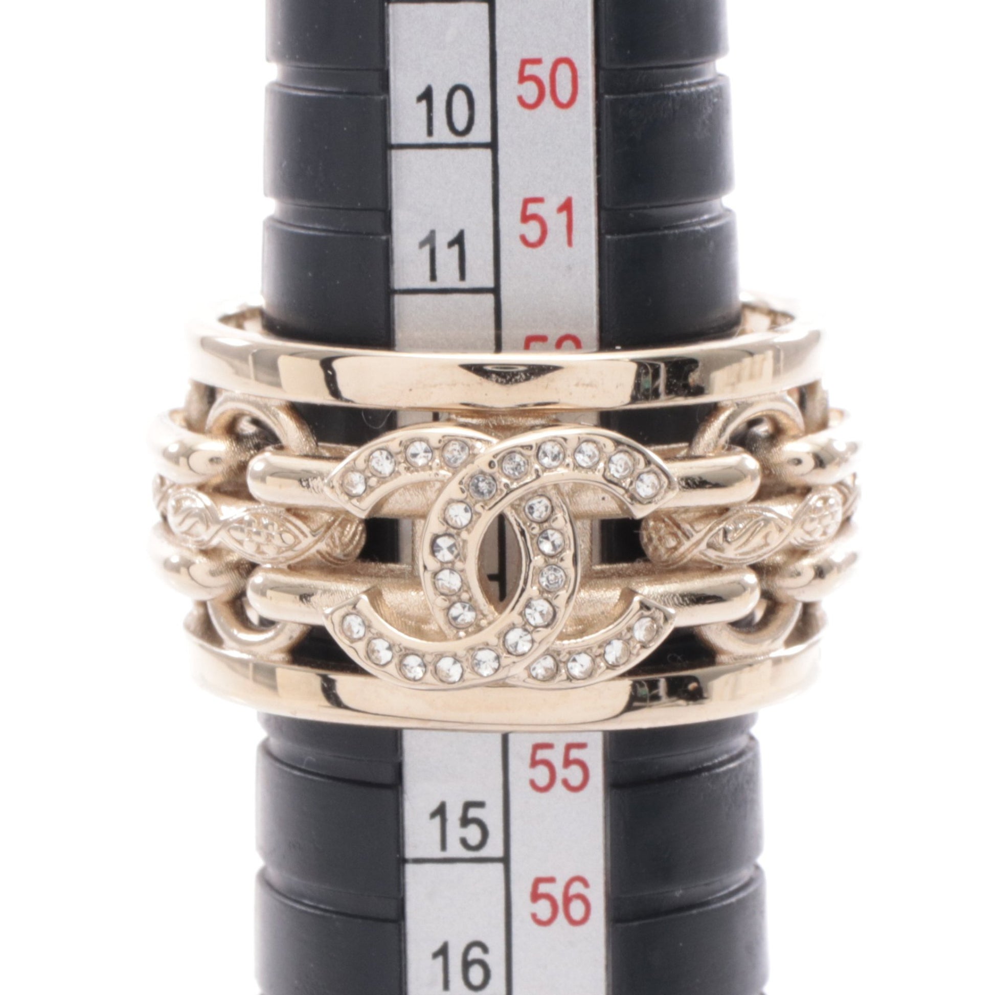 ココマーク リング 指輪 GP ラインストーン ゴールド B25K シャネル アクセサリー CHANEL