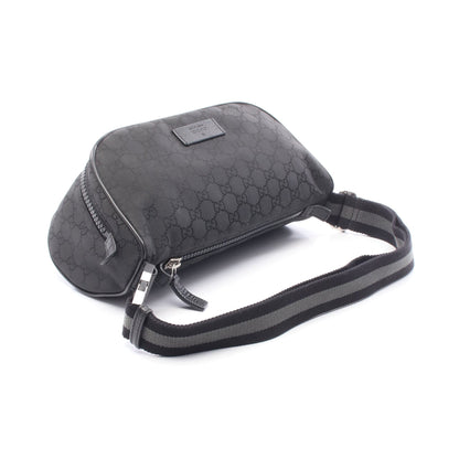 GG柄 ウエストバッグ ボディバッグ ナイロン レザー ブラック グッチ バッグ GUCCI