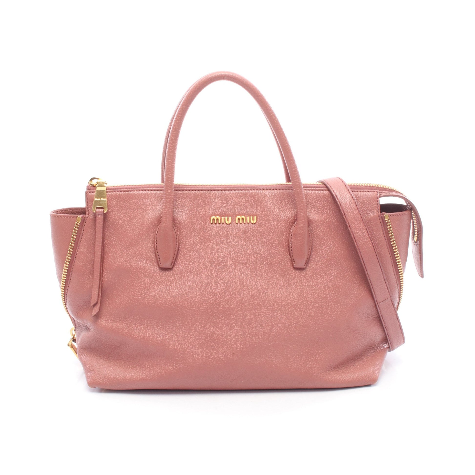 MADRAS マドラス ハンドバッグ レザー ピンク 2WAY ミュウミュウ バッグ miu miu