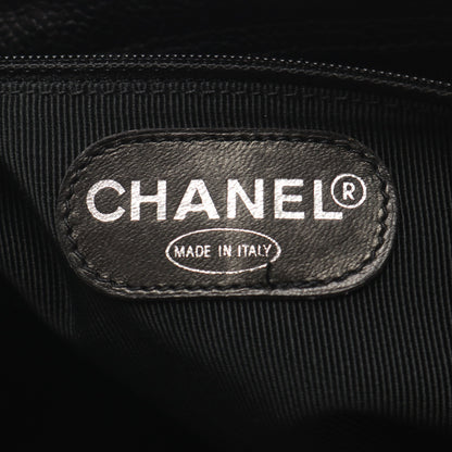 トリプルココマーク チェーンショルダーバッグ キャビアスキン ブラック シルバー金具 シャネル バッグ CHANEL