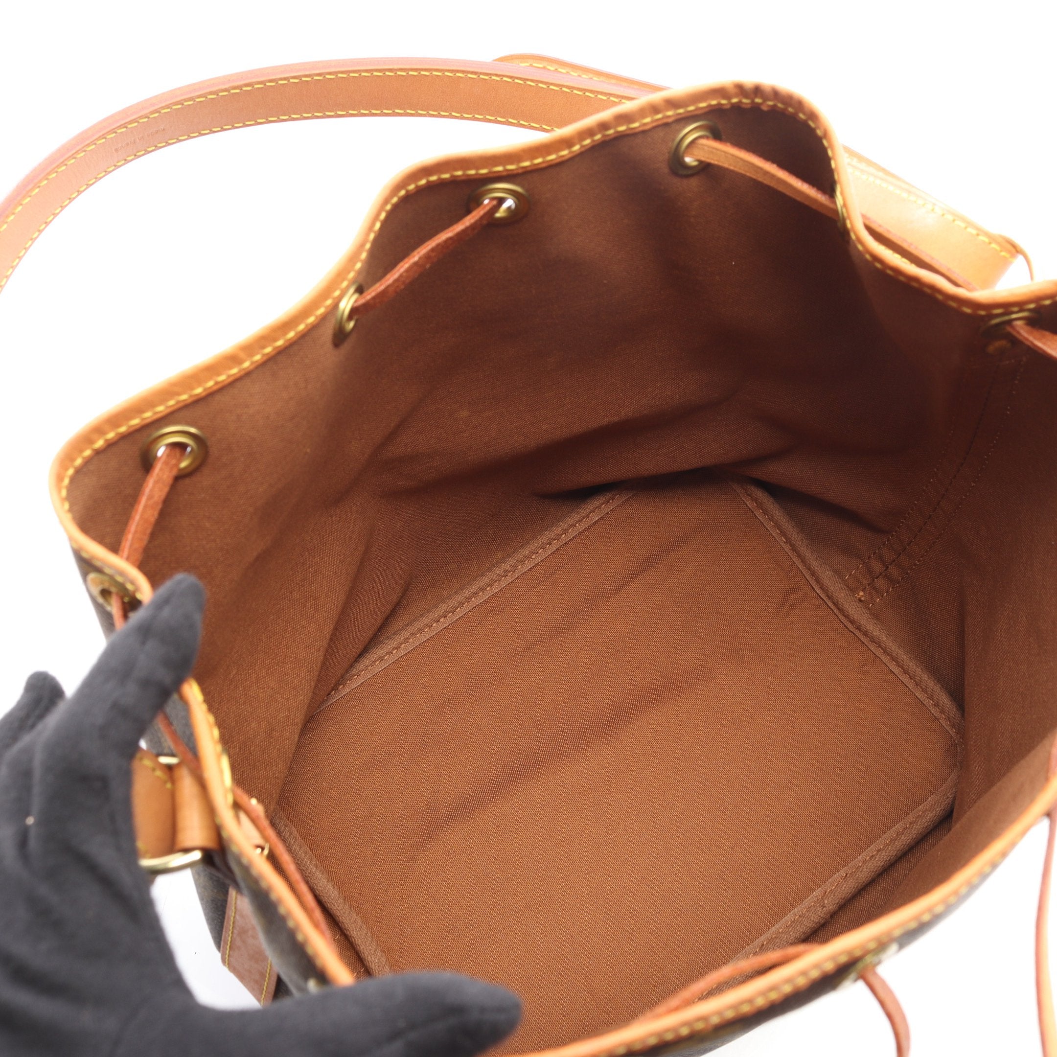 Louis Vuitton モノグラム プチノエ ショルダーバッグ プチノエ モノグラム ショルダーバッグ PVC レザー ブラウン ルイ