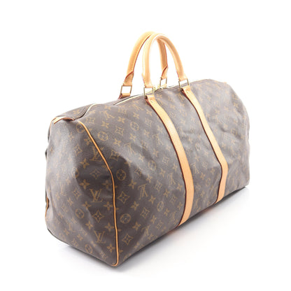 キーポル50 モノグラム ボストンバッグ PVC レザー ブラウン ルイヴィトン バッグ LOUIS VUITTON