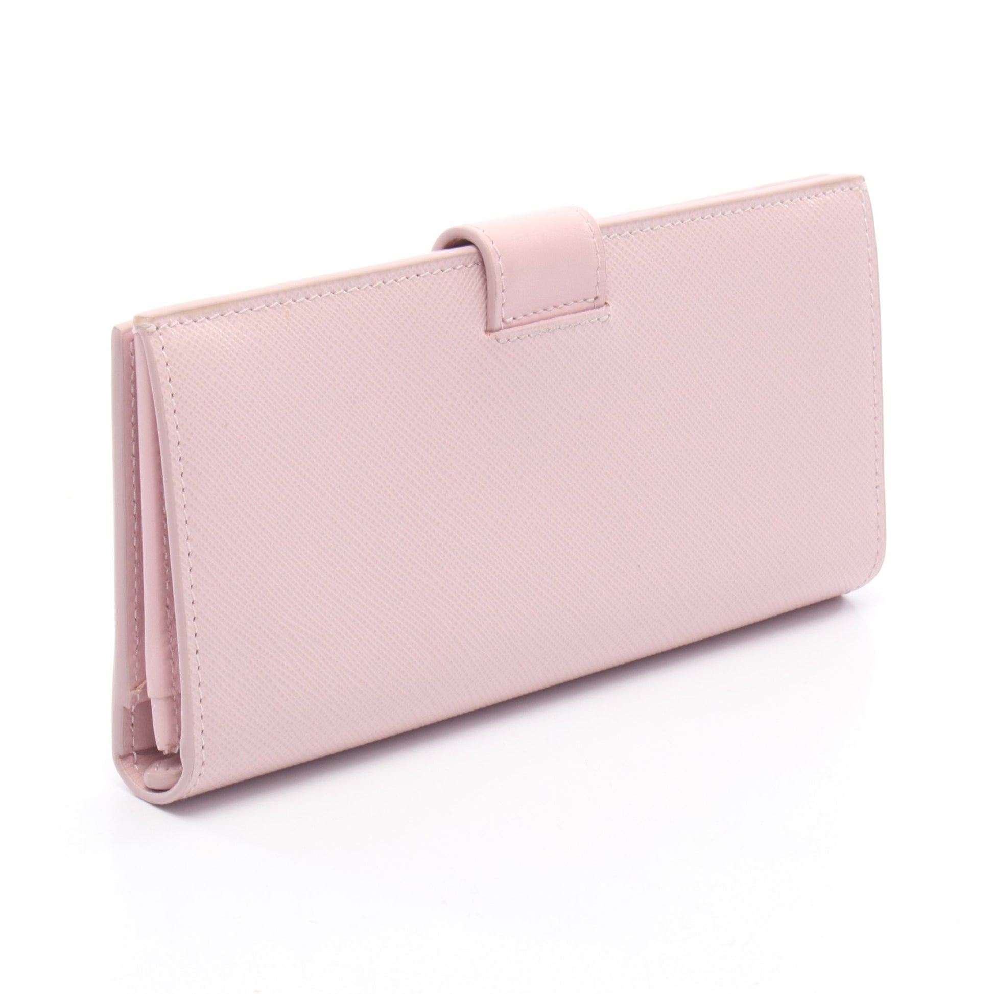 SAFFIANO TAB トライアングルロゴ 二つ折り長財布 サフィアーノレザー ライトピンク プラダ 財布・小物 PRADA